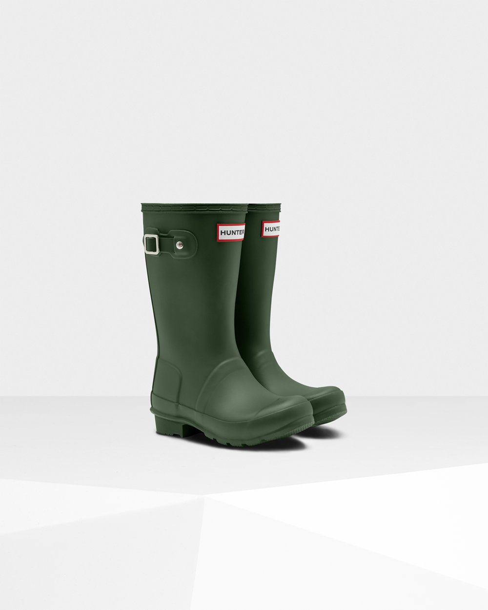 Kids Rain Boots - Hunter Original Big (73THPRQDX) - Green